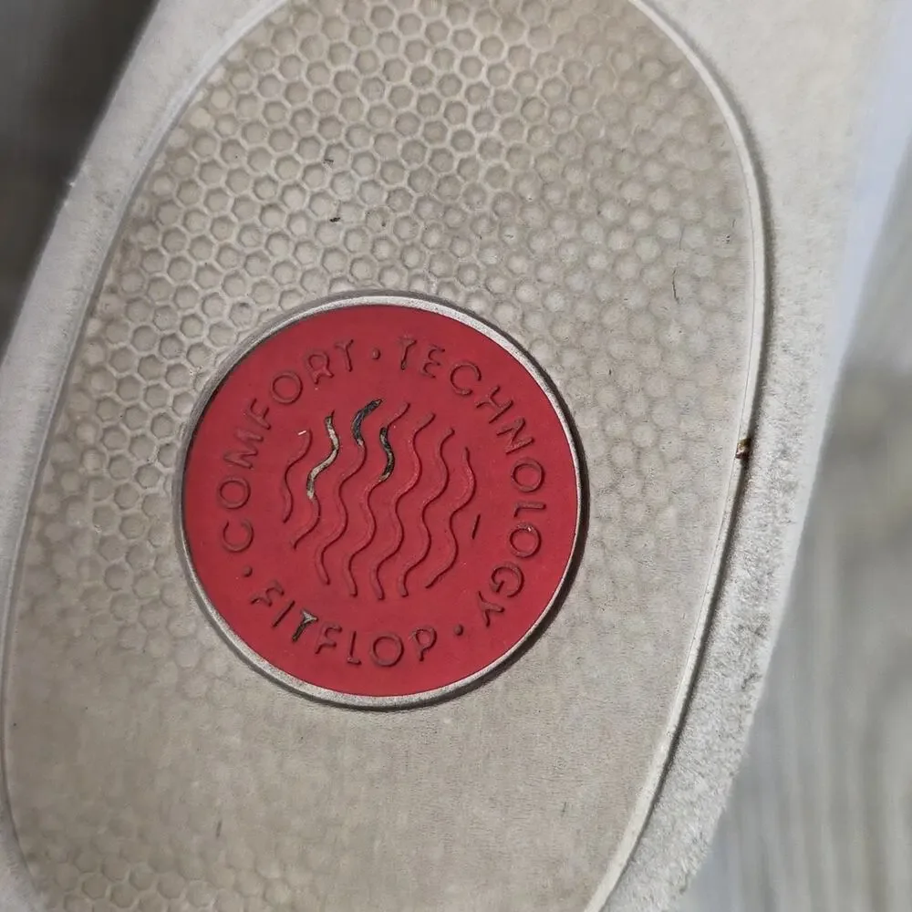 FitFlop Laceless Derby Silver Metallic Slip-On Shoes Womens Size 8.5